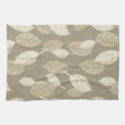 café serviette de cuisine feuille (Horizontal)