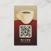 Café Shop Cartes de visite verticaux (Dos)