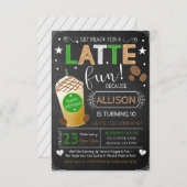 Café Shop Fête à thème Anniversaire Invitation (Devant / Derrière)