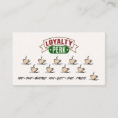 Café Shop Funny Loyalty Carte de visite (Devant)