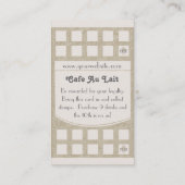 Café Shop Loyalty Punch Card Carte de visite (Dos)