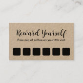 Café Shop Loyauté Récompenses Cartes de visite (Dos)