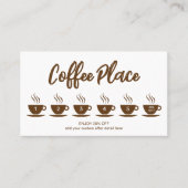 Café Shop moderne QR Code Carte de fidélité (Devant)