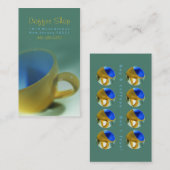 Café Shop Punch Cartes de visite (Devant / Derrière)