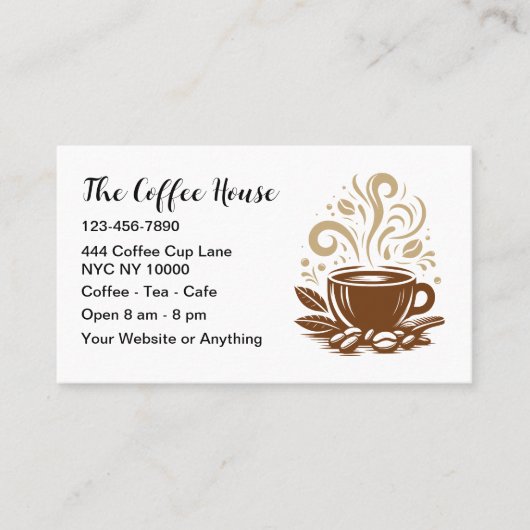 Café Shop récompense les clients Cartes de visite (Devant)