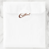 Café - Sticker circulaire (Sac)