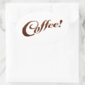Café - Sticker ovale (Sac)