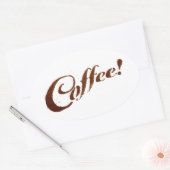 Café - Sticker ovale (Enveloppe)