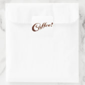 Café - Stickers Carrés (Sac)