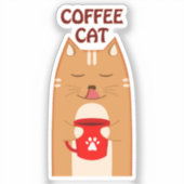 Café | Stickers personnalisés en vinyle découpés s (Recto)