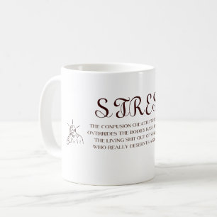 Café stressant d'humour d'effort de tasse drôle 