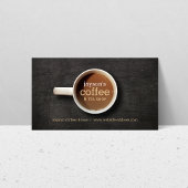 Café sur Black Wood Coffee Shop Carte de visite