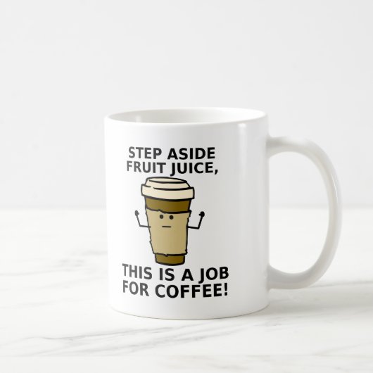 Café sur Juice Drôle Mug (Droite)