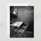 café-tafel in Parijs en stoelen Briefkaart (Voorkant / Achterkant)