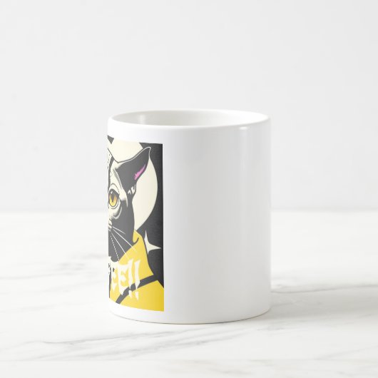 Café tasse à café avec chat en robe (Centre)