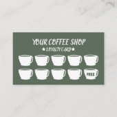 Café Tasses Sage Green Café Client Fidélité (Devant)