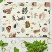 Café temps Cuisine serviette vintage (Plié)