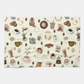 Café temps Cuisine serviette vintage (Horizontal)