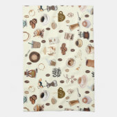 Café temps Cuisine serviette vintage (Vertical)