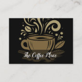 Café tendance élégant Thème New Carte de visite (Devant)
