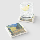 Cafe Terrace at Night 1888 by Vincent van Gogh Stenen Onderzetter (Zijkant)