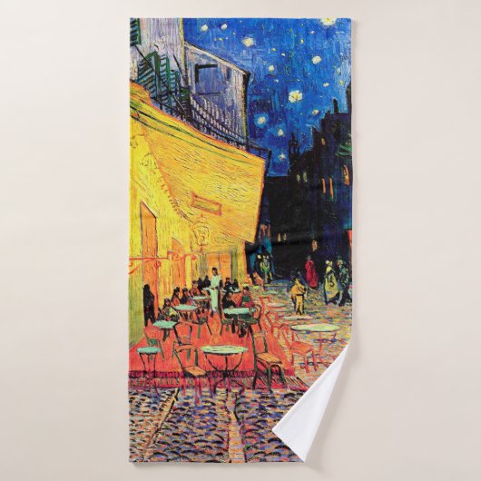 Cafe Terrace at Night, Vincent van Gogh, 1888 (Serviette de bain)