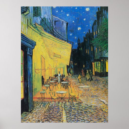 Cafe Terrace bij nacht 1888 door Vincent van Gogh Poster (Voorkant)