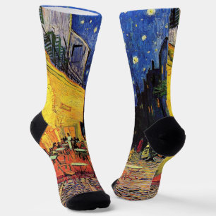 Cafe Terrace bij nacht door Vincent van Gogh Sokken