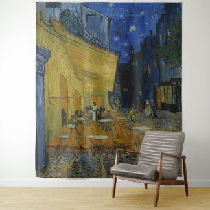 Cafe Terrace bij nacht door Vincent van Gogh Wandkleed