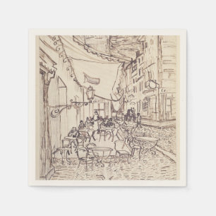 Cafe Terrace bij Nacht, Fijne Kunstschets, Van Gog Servet