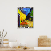 Cafe Terrace bij nacht Poster (Keuken)