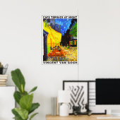 Cafe Terrace bij nacht Poster (Thuiskantoor)
