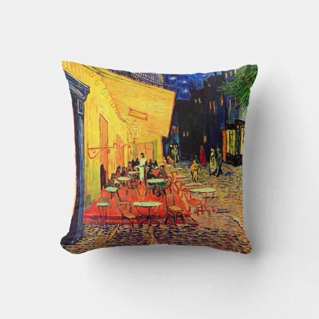 Cafe Terrace (F467) Van Gogh Fine Art Kussen (Voorkant)