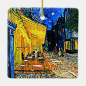 Cafe Terrace fine art painting by Vincent van Gogh Keramisch Ornament (Achterkant)