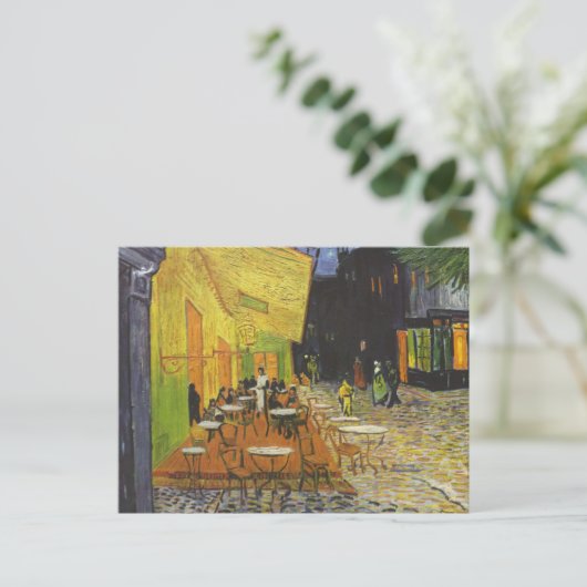 Cafe Terrace in Night - Vincent Van Gogh Briefkaart (Staand voorkant)