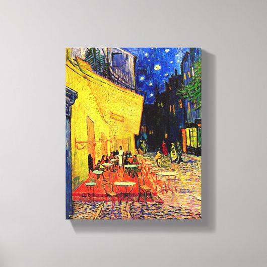 Cafe Terrace Place of Forum Van Gogh Fine Art Canvas Afdruk (Voorkant)