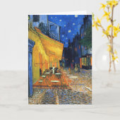 Cafe Terrace reprint Wenskaart Kaart (Gele Bloem)