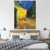 Cafe Terrace 's nachts Canvas Afdruk (Insitu (Slaapkamer))