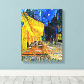 Cafe Terrace van Vincent van Gogh Canvas Afdruk (Insitu (Houten vloer))