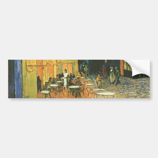 Cafe Terrace - Vincent van Gogh Bumpersticker (Voorkant)
