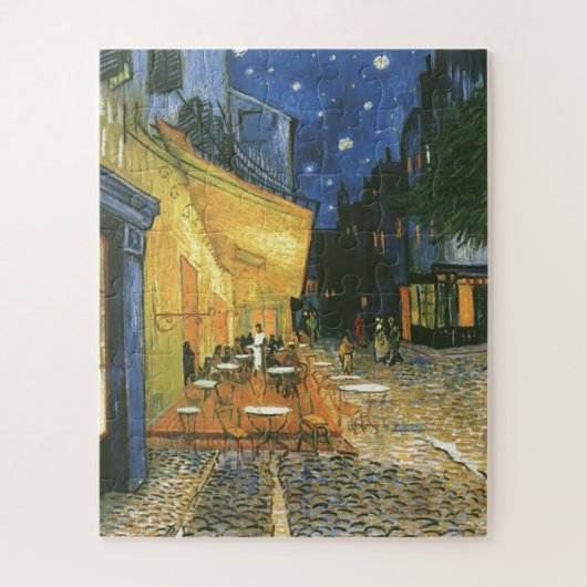 Cafe Terrace - Vincent van Gogh schilderende Art Legpuzzel (Verticaal)