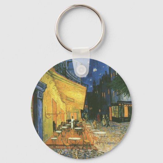 Cafe Terrace - Vincent van Gogh Sleutelhanger (Voorkant)