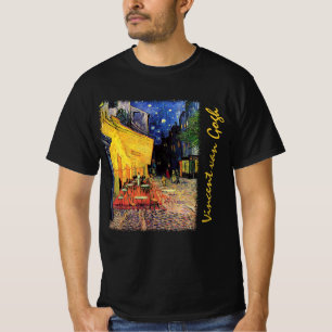 Café-terras aan de Place du Forum, Arles bij nacht T-shirt