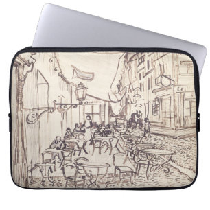 Café Terras bij Nacht, Schets van de Schone Kunste Laptop Sleeve