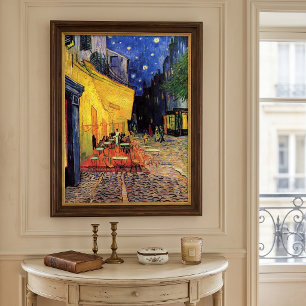 Cafe Terras bij Nacht van Vincent van Gogh Poster