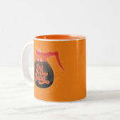 (Café) Tête de pot Mug de café à deux tons (Devant gauche)