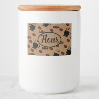 Cafe ThMED Coffee Kitchen Canister Flour Label Voedselcontainer Etiket