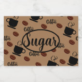 Cafe ThMED Coffee Kitchen Canister Sugar Label Voedselcontainer Etiket (Enkel label)