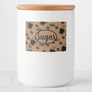 Cafe ThMED Coffee Kitchen Canister Sugar Label Voedselcontainer Etiket