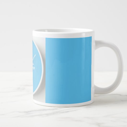 Café Time Bleu Jumbo Mug (Droite)